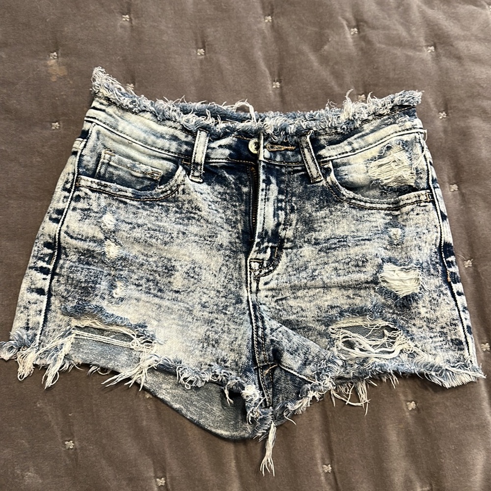 Denim Distressed Shorts